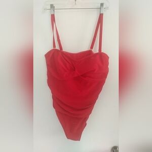 Women's Red One Piece Swimsuit Size 16